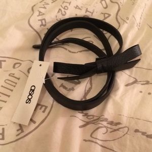 Cute skinny bow tie belt